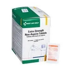 FIRST AID ONLY - Extra Strength Non-Asprin Tablets 100/box - Becker Safety and Supply