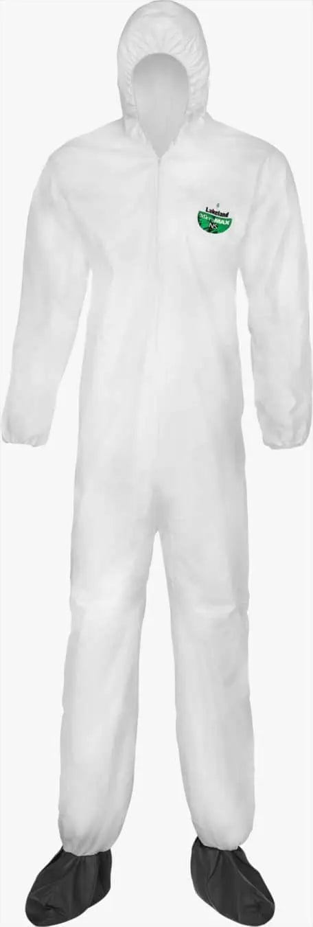 LAKELAND - CTL414 - MicroMa NS Coverall - Front Zipper - Attached Hood, Boots, & Elastic Wrists - 25/bx - Becker Safety and Supply