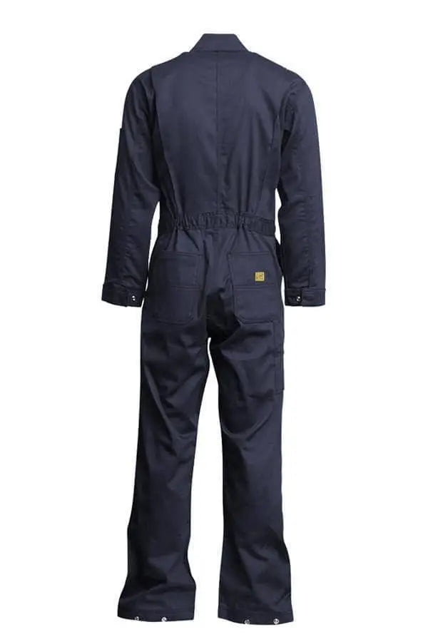 LAPCO - 7oz 88/12 FR Deluxe Coverall, Delta Logo w/ 2" YSY Arms/legs/shoulder, Navy - Becker Safety and Supply